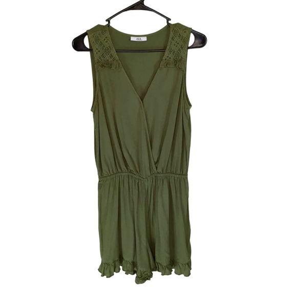 Joe B Green Tank Romper Size Large - Picture 1 of 8